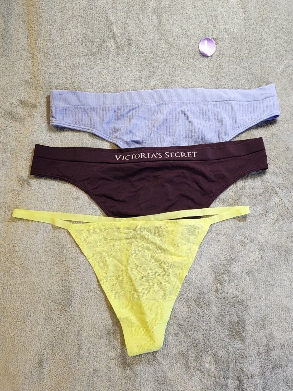 *NWT* Large - 1 Victoria's Secret thong, 2 Victoria's Secret PINK thong